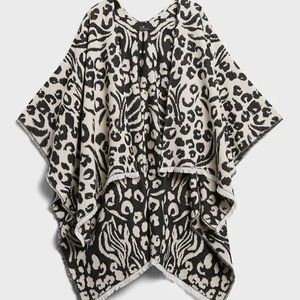 Banana Republic Reversible Leopard Poncho